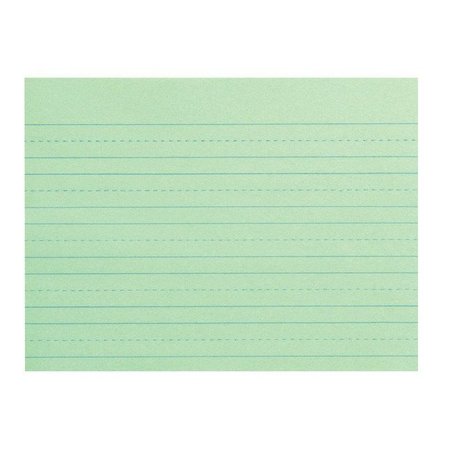 SCHOOL SMART Green Newsprint Practice Paper, 3/4 Inch Rule, 12 x 9 Inches, 500 Sheets 80-G